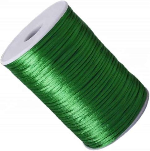 Vivianbuy Red 2.5mm dia Satin Cord 109 فناء سلك حرير رطات ، سلك ساتان نايلون لأرباح القلادة DIY in Kuwait