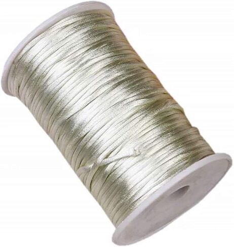 Vivianbuy Red 2.5mm dia Satin Cord 109 فناء سلك حرير رطات ، سلك ساتان نايلون لأرباح القلادة DIY in Kuwait