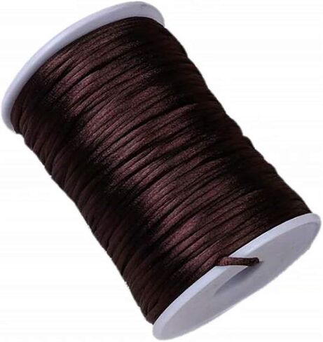 Vivianbuy Red 2.5mm dia Satin Cord 109 فناء سلك حرير رطات ، سلك ساتان نايلون لأرباح القلادة DIY in Kuwait