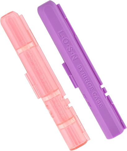 LOSN Compact Travel Insulin Prefilled Syringe Case for Diabetes - Solid Green and Transparent Light Blue in Saudi Arabia