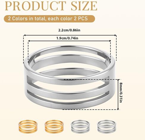 4Pcs Jump Ring Opener, Stainless Steel Jump Ring Opener Tools Circle Opening Closing Ring Appliance for Jewelry Making DIY Art Craft Projects Supplies (Gold+Silver) in Saudi Arabia