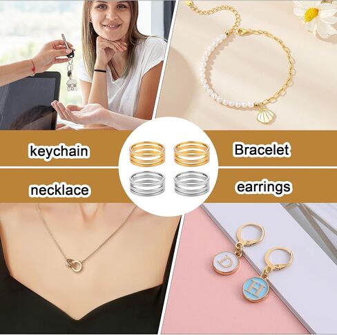 4Pcs Jump Ring Opener, Stainless Steel Jump Ring Opener Tools Circle Opening Closing Ring Appliance for Jewelry Making DIY Art Craft Projects Supplies (Gold+Silver) in Saudi Arabia