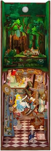 Hands Craft DIY Miniature Kit Book Nook - Vincent's World | Starry Night-Themed Miniature Escape | Intricate Design, Artistic Inspiration | LED Lights | Unique Bookshelf Decor | Gift for Art Lovers in Kuwait