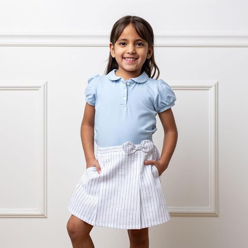 Hope & Henry Girls' Short Sleeve Flutter Sleeve Knit Top in Kuwait