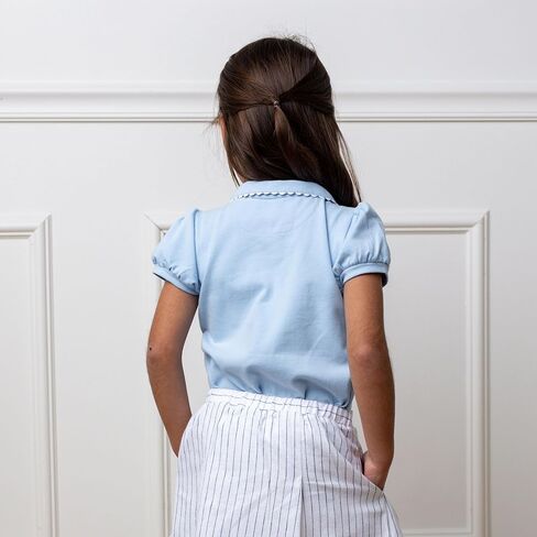 Hope & Henry Girls' Short Sleeve Flutter Sleeve Knit Top in Kuwait