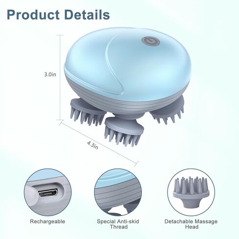 Upgraded Handheld Pet Massager for Dogs and Cats, Electric With 4 Rotatable Heads, Three Modes, for Relieving Tight Stiffness Muscles, Promote Bonding in Kuwait