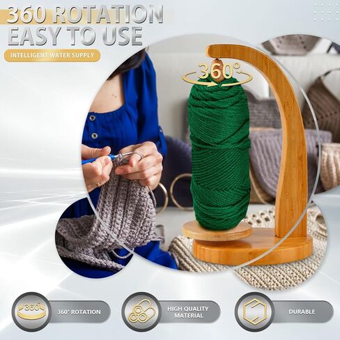 Miocololy Wooden Yarn Spool Rack, Magnetic Yarn Skein Ball Spinner Holder for Knitting and Crocheting (Style1) in Saudi Arabia