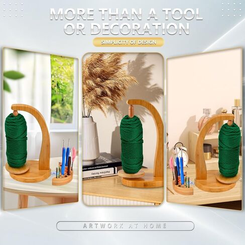 Miocololy Wooden Yarn Spool Rack, Magnetic Yarn Skein Ball Spinner Holder for Knitting and Crocheting (Style1) in Saudi Arabia