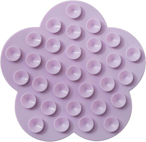 Cats & Dogs Lick Pad Flower Shape Silicone Licking Mat with Suctions Cup Slow Feeders, Purple in Kuwait