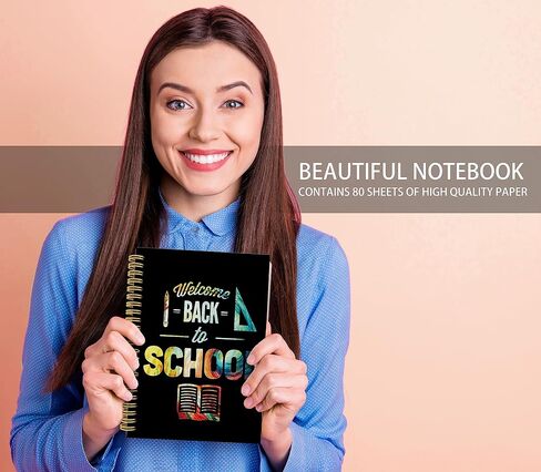 Knibeo Teacher Rainbow Notebook Journal - Best Teacher Gifts, 5.5×8.3 Boho Spiral Bound Notebook with 164 Pages, Cute Teacher Notebook, Anti Anxiety Notebook in Saudi Arabia