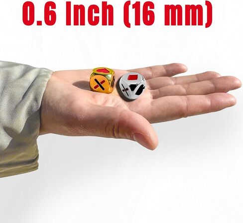 2PCS Premium Stainless Trump Marker Dice - Metal Euchre Cube & 0.62inch (16mm) Trump Modator لألعاب بطاقة Euchre/Pinochle/الجسر والمزيد (Silver+Gold) in Kuwait