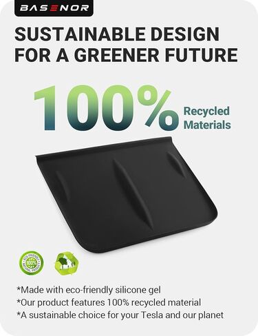 BASENOR 2025 Upgrade Tesla Model Y Model 3 Center Console Wireless Charger Mat Silicone Cover Wireless Charging Phone Pad for Tesla Interior Accessories (Not Suitable for 2024 Model 3) in Kuwait