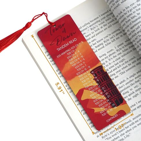 Set of 2 pcs - Throne Themes Tandem Read Bookmarks for Women with Silk Tassel, Fantasy Book Marks - Perfect Book Markers Merchandise for Fantasy Fans - Unique Gifts for Book Lovers in Kuwait