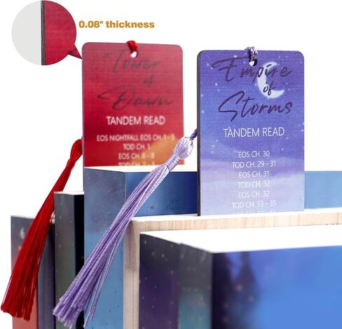 Set of 2 pcs - Throne Themes Tandem Read Bookmarks for Women with Silk Tassel, Fantasy Book Marks - Perfect Book Markers Merchandise for Fantasy Fans - Unique Gifts for Book Lovers in Kuwait