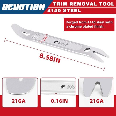 4140 Pry Tool, Pry Bar Trim Removal Tool, Pry Tool, Pocket Pry Bar, Car Trim Removal Tool Kit, Trim Removal Tool Kit, Panel Removal Tool Interior Trim Removal Kit For Planes, Automotive Tools in Saudi Arabia
