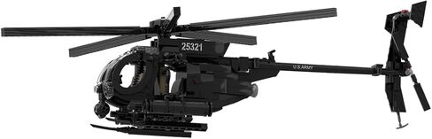 MOC-88275 MH-6 Little Bird Helicopter Building Builds Set ، ونماذج الطائرات العسكرية DIY للبالغين ، والعرض والألعاب القابلة للتحصيل (595 ٪) in Kuwait