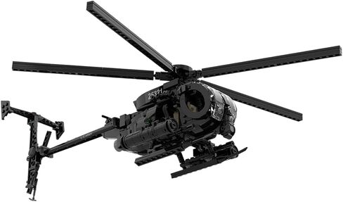 MOC-88275 MH-6 Little Bird Helicopter Building Builds Set ، ونماذج الطائرات العسكرية DIY للبالغين ، والعرض والألعاب القابلة للتحصيل (595 ٪) in Kuwait