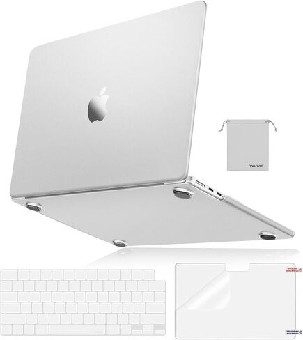 MOSISO Compatible with MacBook Air 15 inch Case 2025 2024 2023 M4 A3241 M3 A3114 M2 A2941,Ultra-Thin Natural Original Plastic Hard Shell&Matching Color Keyboard Cover&Screen Film&Pouch, Midnight Clear in Kuwait