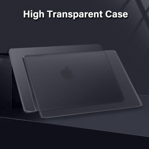 MOSISO Compatible with MacBook Air 15 inch Case 2025 2024 2023 M4 A3241 M3 A3114 M2 A2941,Ultra-Thin Natural Original Plastic Hard Shell&Matching Color Keyboard Cover&Screen Film&Pouch, Midnight Clear in Kuwait