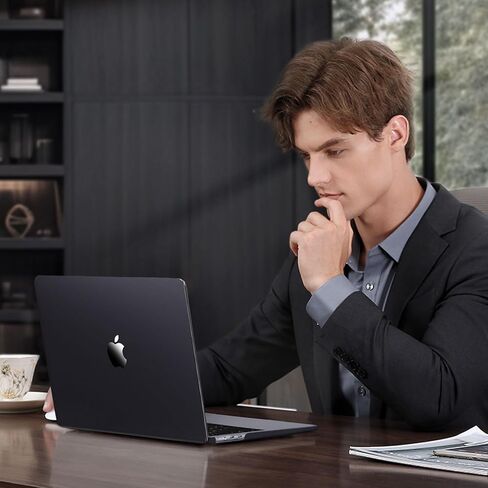 MOSISO Compatible with MacBook Air 15 inch Case 2025 2024 2023 M4 A3241 M3 A3114 M2 A2941,Ultra-Thin Natural Original Plastic Hard Shell&Matching Color Keyboard Cover&Screen Film&Pouch, Midnight Clear in Kuwait