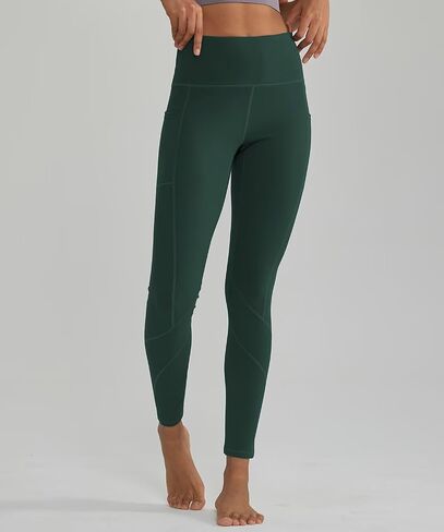 ALONG FIT High Waisted Leggings for Women with 3 Pockets, Tummy Control Yoga Pants for Workout Yoga Casual in Kuwait