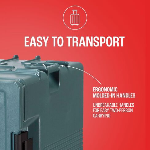 Cambro UPC300158 Camcarrier UPC Capacity 3 Full Size 4" Deep Pans Hot Red Case of 1 in Saudi Arabia