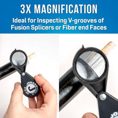 Jonard Tools Eye-369 Fiber Optic Eyeloop ، Jewelers Loupe ، X3 ، X6 ، X9 التكبير in Kuwait