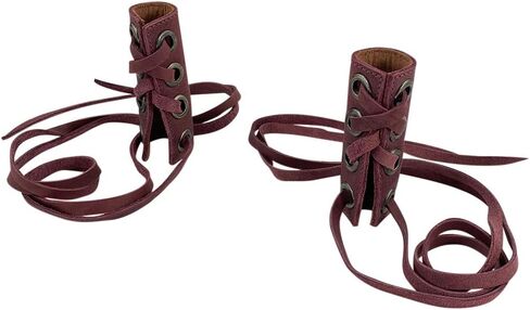 Hide & Drink, Set of 2 Hair Ties for Women, Ponytail/Braid Holder, Wraps, Deadlock Accessories for Ladies, Full Grain Leather, Handmade, Bourbon Brown in Kuwait