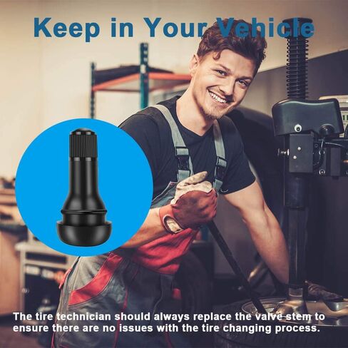 Riseuvo 5pcs TR414 Tire Valve Stem Rubber Snap-in Valves, Tubeless Valve Stems Suit for 0.453 inch Rim Holes on Standard Vehicle Tires in Kuwait