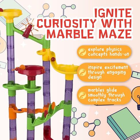 29 Pieces Marble Run Building Toys for Kids - STEM Science Kit Toys for Boys and Girls, Great Educational Toys for 3+ Year Old, Ideal as Birthday Gifts, Surprise Gift (29-Piece) in Saudi Arabia
