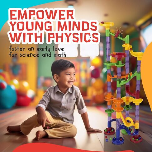 29 Pieces Marble Run Building Toys for Kids - STEM Science Kit Toys for Boys and Girls, Great Educational Toys for 3+ Year Old, Ideal as Birthday Gifts, Surprise Gift (29-Piece) in Saudi Arabia