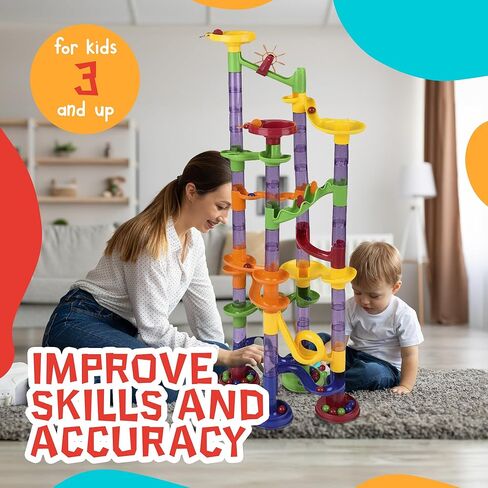 29 Pieces Marble Run Building Toys for Kids - STEM Science Kit Toys for Boys and Girls, Great Educational Toys for 3+ Year Old, Ideal as Birthday Gifts, Surprise Gift (29-Piece) in Saudi Arabia