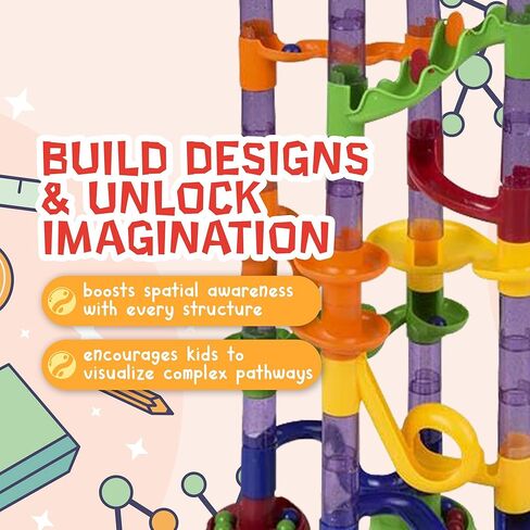 29 Pieces Marble Run Building Toys for Kids - STEM Science Kit Toys for Boys and Girls, Great Educational Toys for 3+ Year Old, Ideal as Birthday Gifts, Surprise Gift (29-Piece) in Saudi Arabia