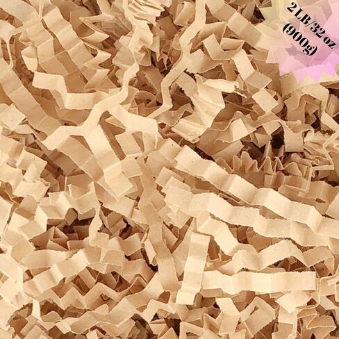 CANFOD Crinkle Cut Paper Gift Wrap Filler – Shredded Paper for Gift Boxes, Baskets & Party Decor – Perfect for Christmas, Weddings, Birthdays, Easter & Anniversaries (Kraft, 2 LB/32 oz (900g)) in Saudi Arabia
