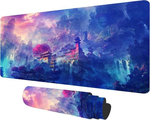 MTG Playmat Forest ، TCG Game Play Mat لـ MTG Trading Card Card Surface Surface Mousepad Game 23.6x 13.7 Inches in Kuwait