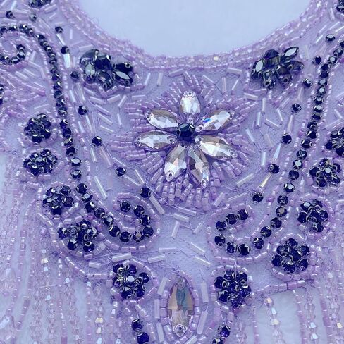 Pure Handmade Sewing Rhinestone Applique Crystal Tassel Chain for DIY Clothing Wedding Dress Patches Decoration 13.7X12.9inches (Black) in Saudi Arabia