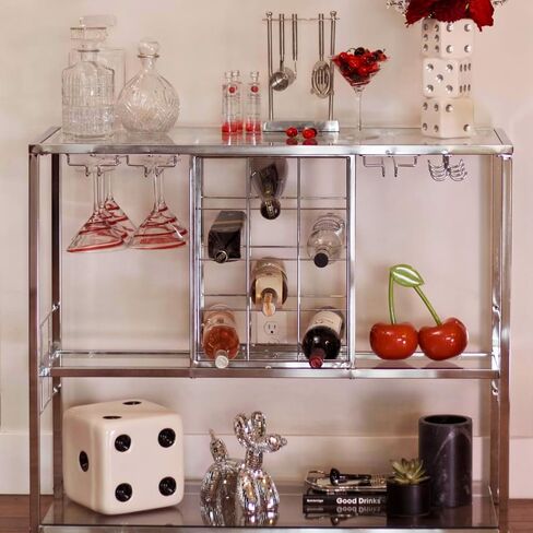 Iridescent Triple Dice Vase, Maximalist Home Decor Ceramic Flower Vase, Iridescent Desk Accessories for Office, Bar Cart Or Vanity, Unique & Trendy Holographic Decor in Kuwait