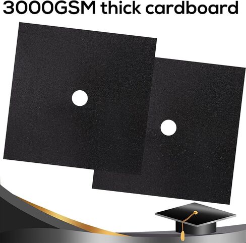 10pcs Grad Cap Glitter Paper, 3000GSM Thick 9.06x9.06in Decorating Construction Papers for Grad Caps Decorations Crafts and DIY Scrapbook Supplies(White) in Saudi Arabia