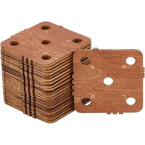 Benecreat 24 PCS Square Weaving Card ، 1.85 × 1.85 بوصة 5 ثقوب بطاقات تلوح في الأفق أدوات النسيج المصنوعة يدويًا لتلوح في الأفق لوازم اللوحات اللوحي النسيج ، الثقب: 6 مم: