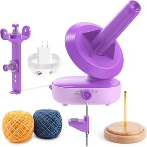 Caydo Wooden Yarn Holder & Yarn Winder - Easy Install and Operate for Craft Enthusiasts, Crochet Lovers