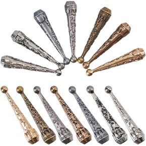 Gorgecraft 14pcs 7 ألوان نصائح TIE Bolo TIP CAPS END CAPS 5.5 ملم/0.2 "نقش منحنى سبيكة Bolo Tie -Scor Ands ملحقات الإكسسوارات لقلادة Bolo Tie صنع النتائج العتيقة البرونزية الذهبية العتيقة