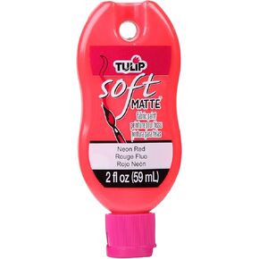 Tulip Soft Matte Fabric Paint 2oz-Neon Red