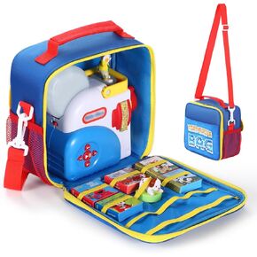 Portable Bag Carrying Case Compatible with Little Tikes Story Dream Machine Books Starter Set and Character (Blue)
