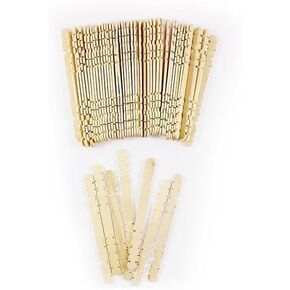 50 PCS عصي الحرف الخشبية مع فجوة مشتركة 4.5 "طويلة × 0.4" عصي المصاصة لحرف DIY ، مشاريع فنية منزلية ، لوازم الفصول الدراسية ، العصي الخشبية للذو
