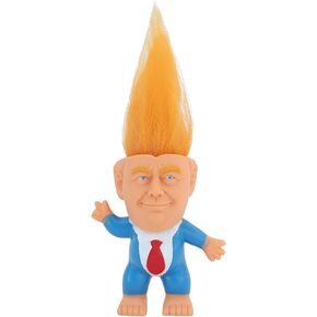 Donald Trump Toys لطيف Troll Troll Doll Toy Trump 2025 استعد أمريكا ، و Dolls Dolls هدايا رائعة لمشجعي ترامب （ربطة عنق حمراء）