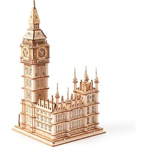 Rolife 3D ألغاز خشبية للبالغين أطفال Big Ben -220 قطعة ثلاثية الأبعاد Wood London Architecture Model Craft Hights For Teens/Comple Deck Decor
