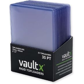 Vault X Toploaders 35pt ، بطاقات تداول ، سميكة إضافية ، 3 "× 4" ، أصحاب البطاقات الصلبة السلس ، والأكمام الصلبة ، وحماية واضحة لألعاب البطاقات القابلة للتحصيل ، والرياضة ، TCG (50 حزمة)