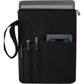 Book Sleeve with Zipper, Book Covers for Book Lovers,Pocket Book Covers for Paperback Hardcover Bible Book Lovers Gift Book Sleeve Pouch,Portable Book Protector Cover Bag (Black, 11.5" L x 9" W")