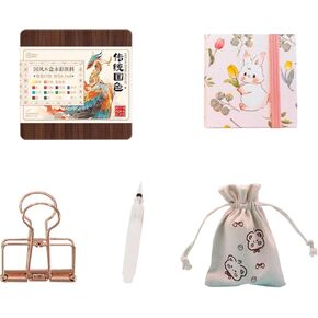 مجموعة سفر مائية ، مجموعة جديدة من لوحة السفر Mini Mini Watercolor ، ترقية مجموعة سفر Mini Mini Portable Collor Travel (Florid)