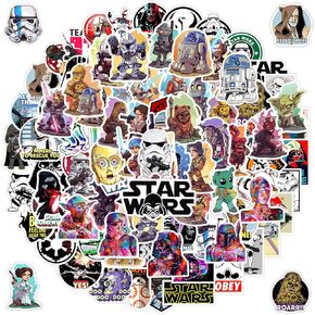 100pcs Star War Sticker for Kids, Cool Movie Star War Waterproof Vinyl Decal for Adult Teen Boy Girl Water Bottle Laptop Phone Skateboard Guitar Notebook Computer Luggage (Star War)